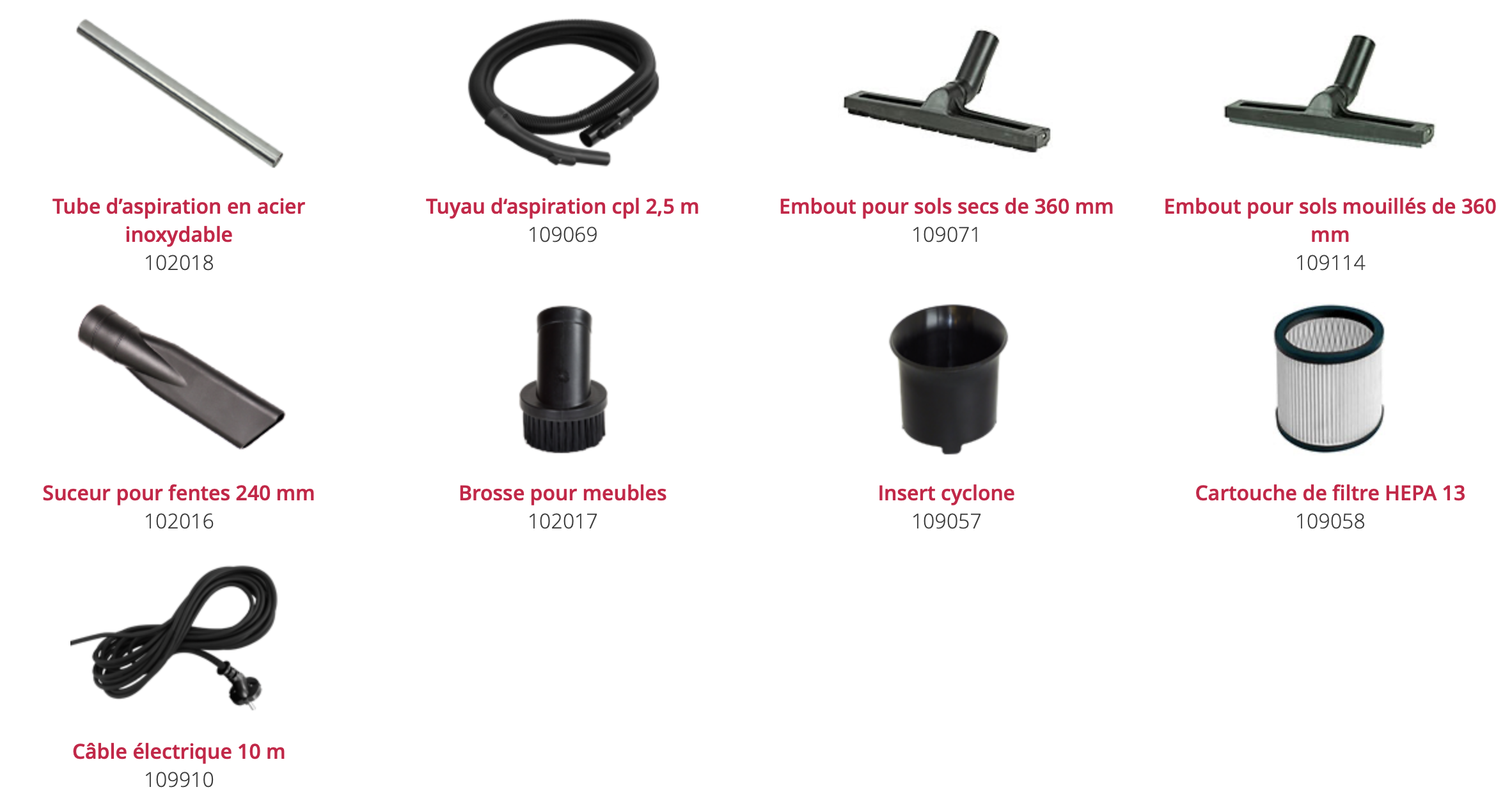 Accessoires Standard aspirateur WATERKING